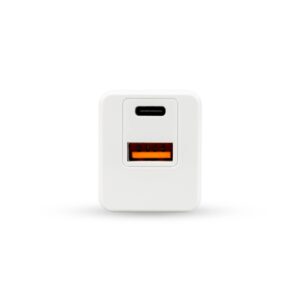 Compact USB‑C wall charger on white background (PowerHOOD style)