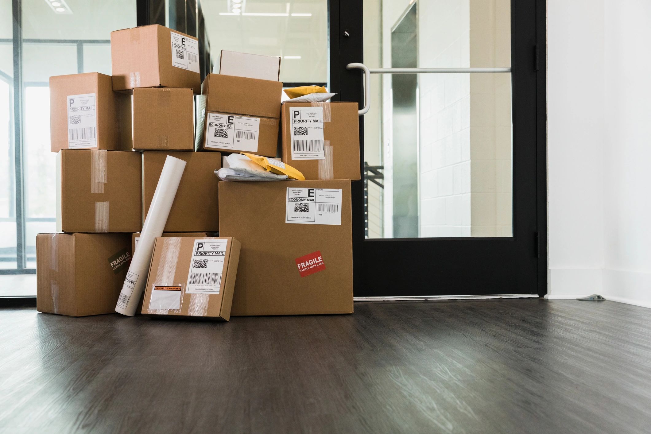 Stack of packages representing fast, organized order fulfillment